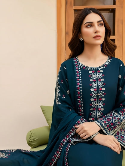 Gul e daudi embroidered 3 pcs