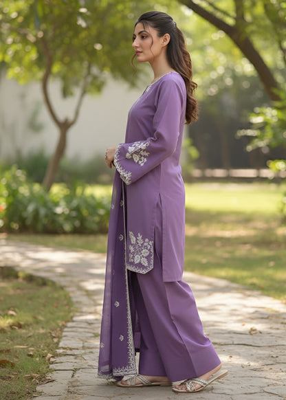 Mira 3 PCs Embroiderd Dress ( farshi shalwar )