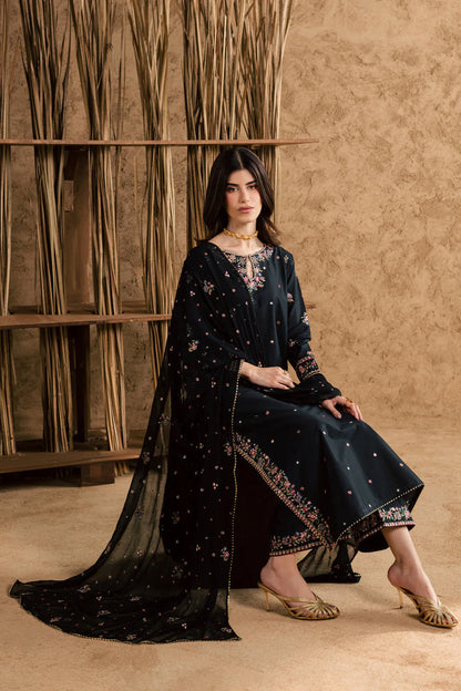 Johana 3 Piece - Black Embroidered Dress