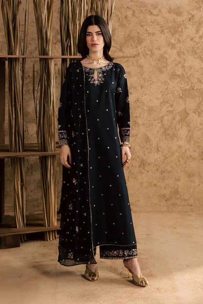 Johana 3 Piece - Black Embroidered Dress