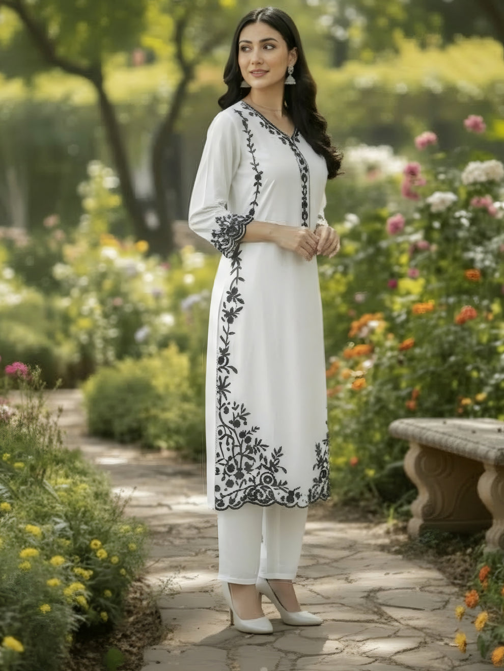 Zeenat embroidered stitched 2pcs